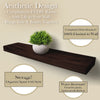 Floating Shelves Dark Walnut Finish