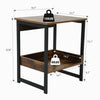 2-Tier Industrial End Side Table