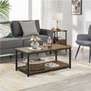 Industrial Wood Accent Coffee Table