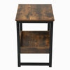 2-Tier Industrial End Side Table