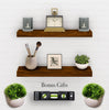 Floating Shelves Cherry Walnut Finish