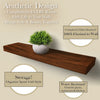 Floating Shelves Cherry Walnut Finish