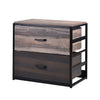 File Cabinet with 2 Drawers - Rustic Wood Finish