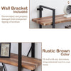 4-Tier Industrial Shelf - Rustic Wood Finish