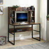 Office Desk - Industrial Style Rustic Wood Finish