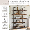 5-Tier Industrial Bookshelf - 2 Colors