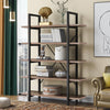 5-Tier Industrial Bookshelf - 2 Colors