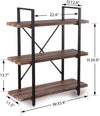 3-Tier Industrial Bookshelf