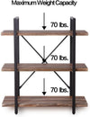 3-Tier Industrial Bookshelf