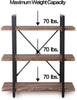 3-Tier Industrial Bookshelf