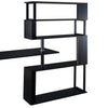 2-in-1 Office Desk Black Rotating Shelf