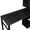 2-in-1 Office Desk Black Rotating Shelf