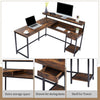 Office L-Shaped Desk - Wood Finish