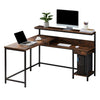 Office L-Shaped Desk - Wood Finish