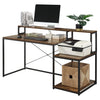 Office Desk with Extra Storage - Wood Finish