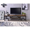 Tv Stand Rustic Wood Finish - Entertainment Center Console