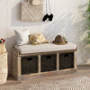 Storage Bench with 3 Drawers - 4 Colors