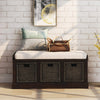 Storage Bench with 3 Drawers - 4 Colors