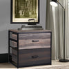 File Cabinet with 2 Drawers - Rustic Wood Finish