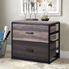 File Cabinet with 2 Drawers - Rustic Wood Finish