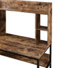 Office Desk - Industrial Style Rustic Wood Finish