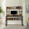 Office Desk - Industrial Style Rustic Wood Finish