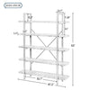 5-Tier Industrial Bookshelf - 2 Colors