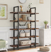 5-Tier Industrial Bookshelf - 2 Colors