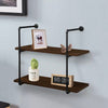 Industrial Pipe Shelf Dark Brown