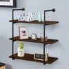 Industrial Pipe Shelf Dark Brown