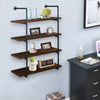 Industrial Pipe Shelf Dark Brown