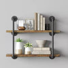 Industrial Pipe Shelf Light Brown