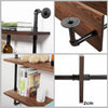 2 Tier Industrial Pipe Shelf Pine Wood