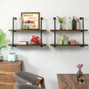 Industrial Pipe Shelf Dark Brown