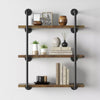 Industrial Pipe Shelf Light Brown