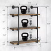 Industrial Pipe Shelf Light Brown