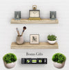 Floating Shelves Natural Wood