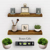 Floating Shelves Walnut Finish