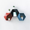 Nordic Hexagon Shelf Red