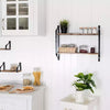 2 Tier Industrial Rustic Shelf