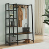 Entryway Hall Tree with 5-Tier Storage Shelves